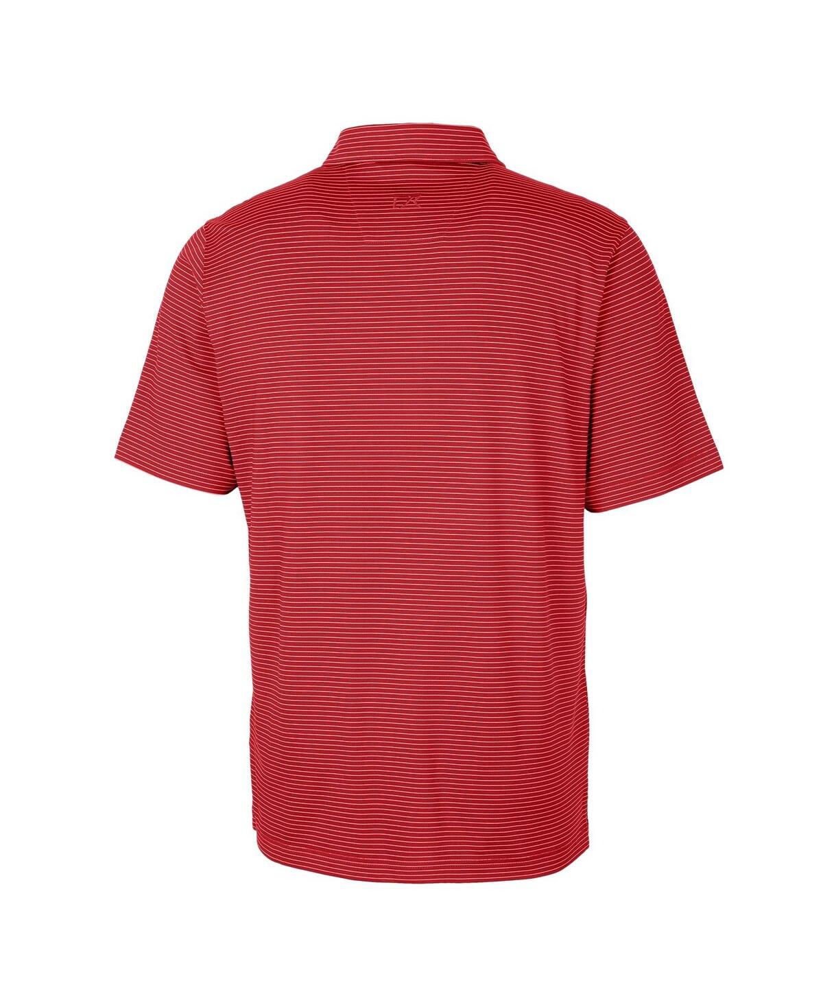 Cutter & Buck Men's Red Detroit Lions Forge Pencil Stripe Polo In Red