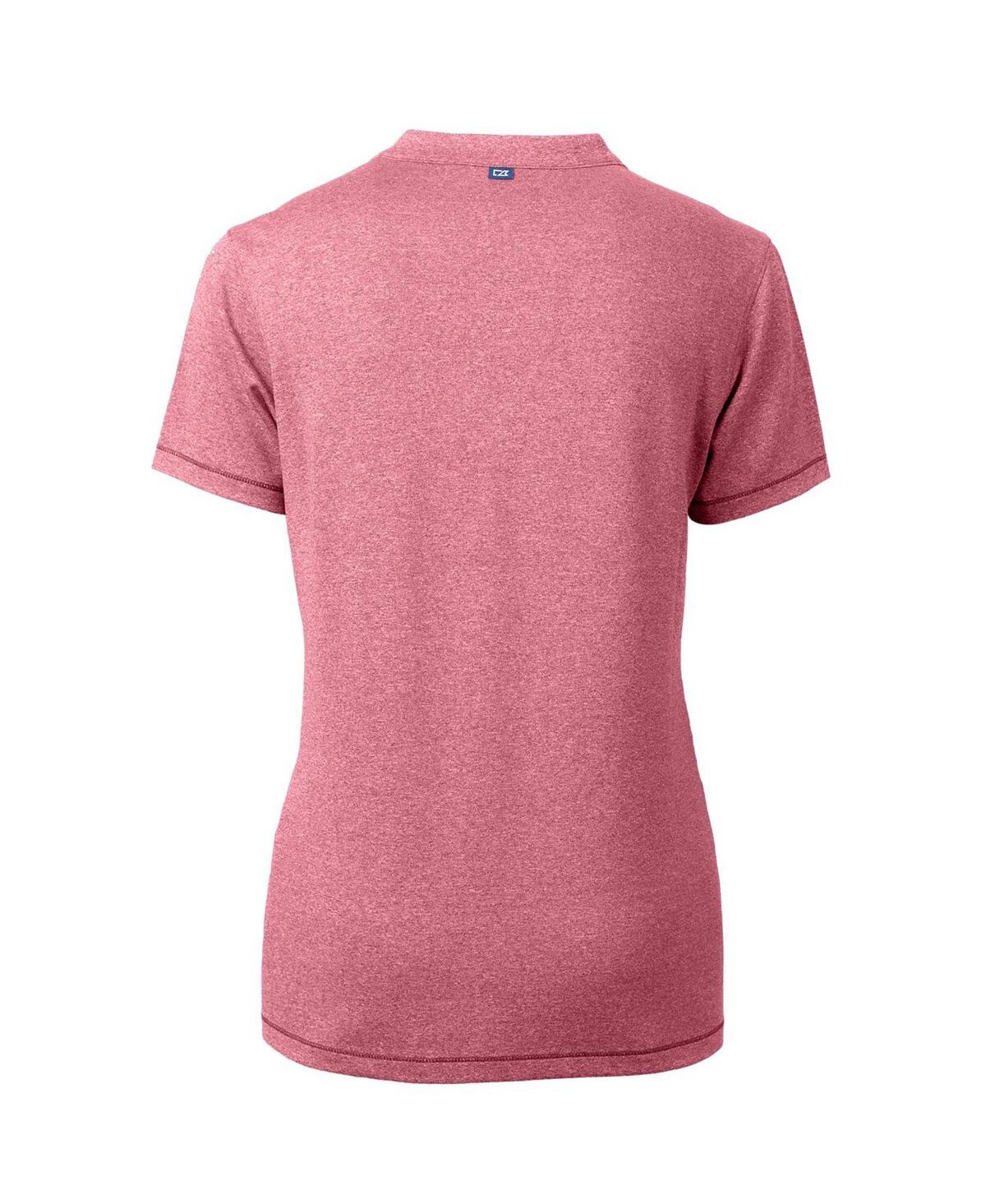 CUTTER & BUCK WOMEN'S CRIMSON ALABAMA CRIMSON TIDE FORGE BLADE V-NECK TOP 