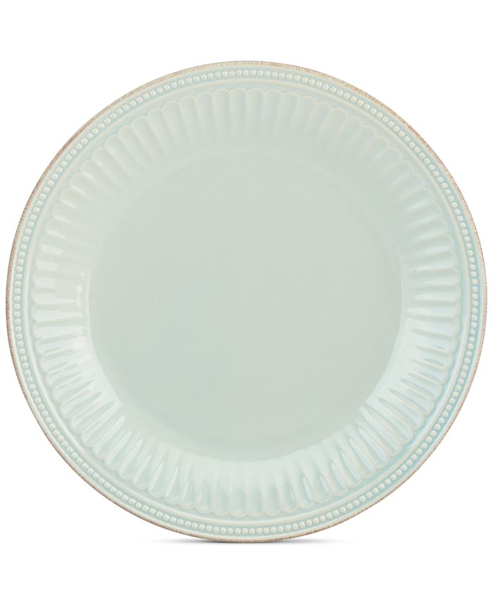 Lenox Dinnerware Stoneware French Perle Groove Ice Blue Dinner Plate ...