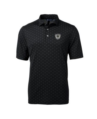 Men's Black Las Vegas Raiders Throwback Logo Virtue Eco Pique Tile Polo
