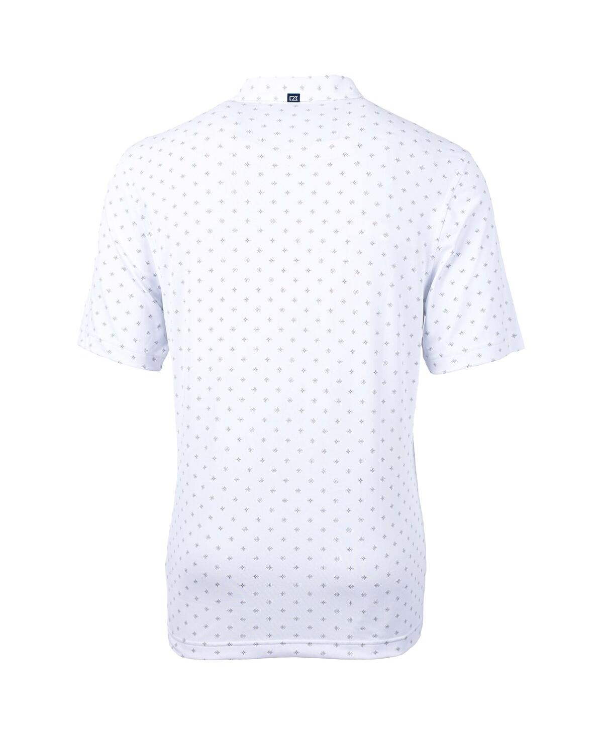 Cutter & Buck Men's White Clemson Tigers Virtue Eco Pique Tile Polo In White