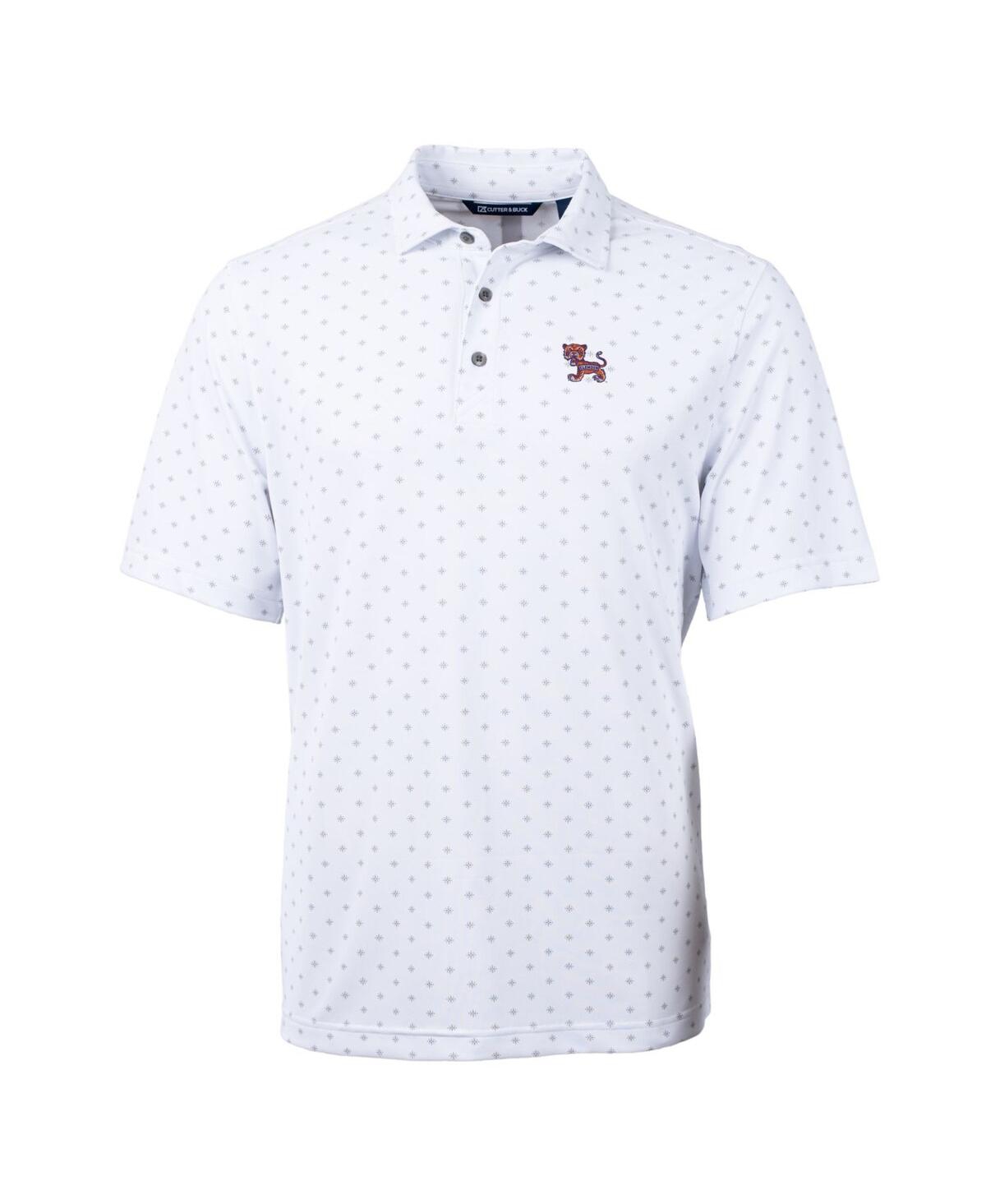 Cutter & Buck Men's White Clemson Tigers Virtue Eco Pique Tile Polo In White
