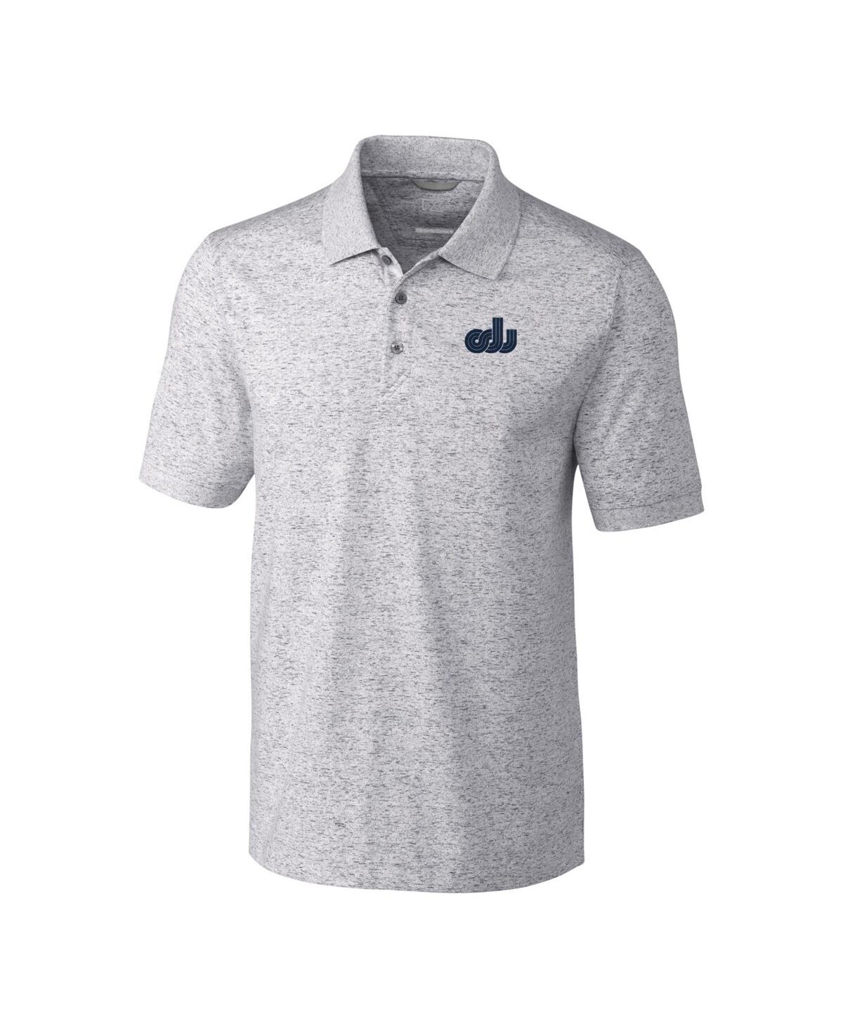 Cutter & Buck Men's Steel Old Dominion Monarchs Advantage Space Dye Tri-blend Polo In Steel