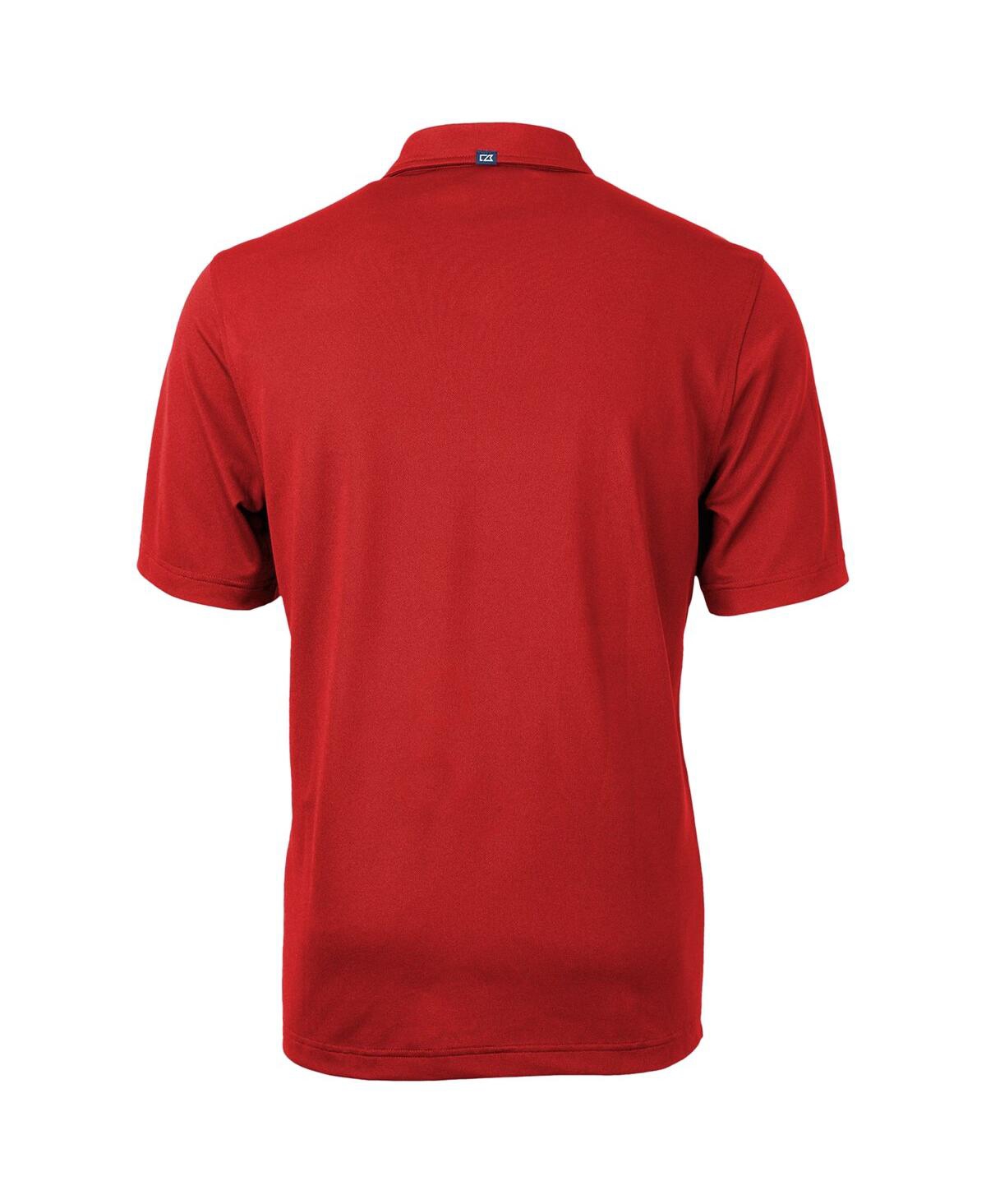 Cutter & Buck Men's Nc State Wolfpack Team Logo Virtue Eco Pique Polo In Red