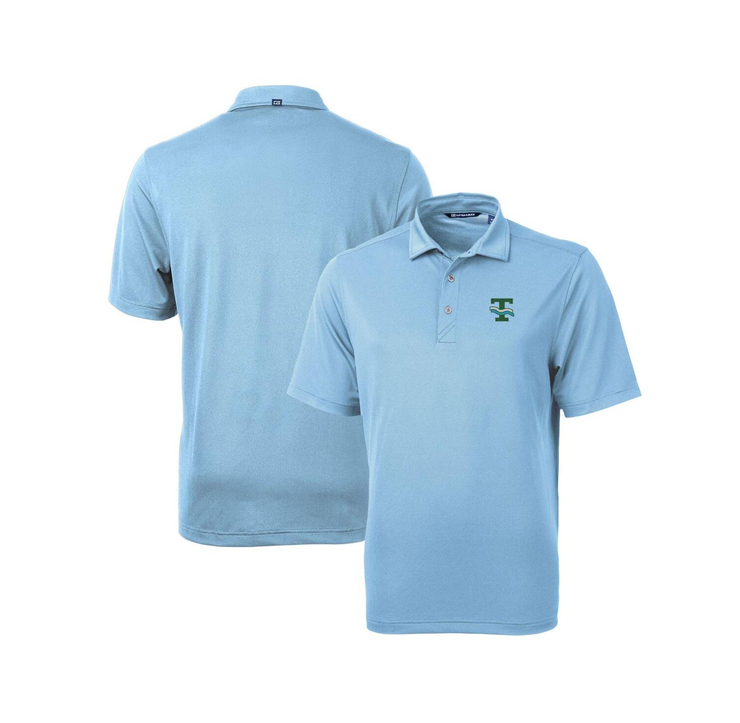 Men's Light Blue Tulane Green Wave Team Logo Virtue Eco Pique Polo