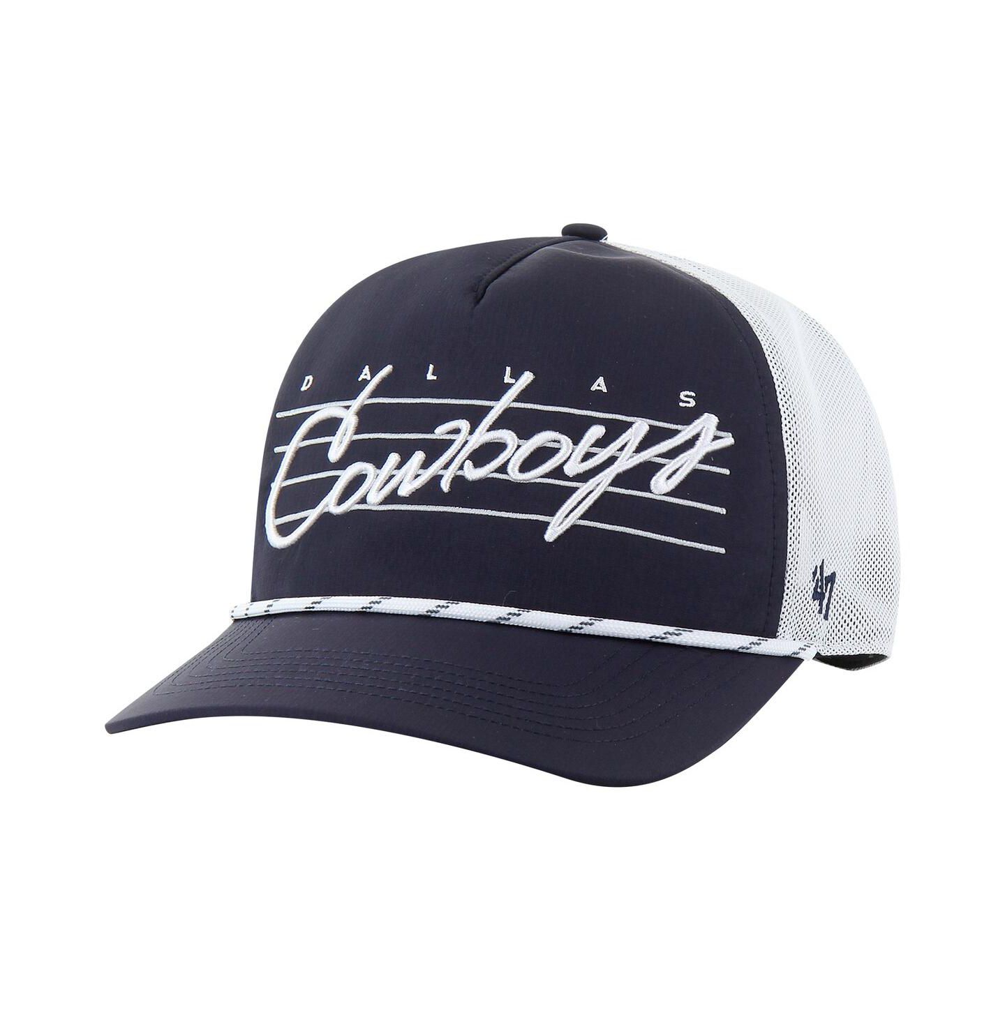 Мужская кепка '47 Brand Navy/White Dallas Cowboys Downburst Relaxed Hitch Trucker Adjustable Hat — фото 1