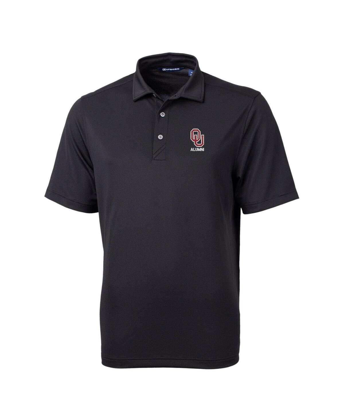 Cutter & Buck Men's Black Oklahoma Sooners Alumni Logo Virtue Eco Pique Polo In Black