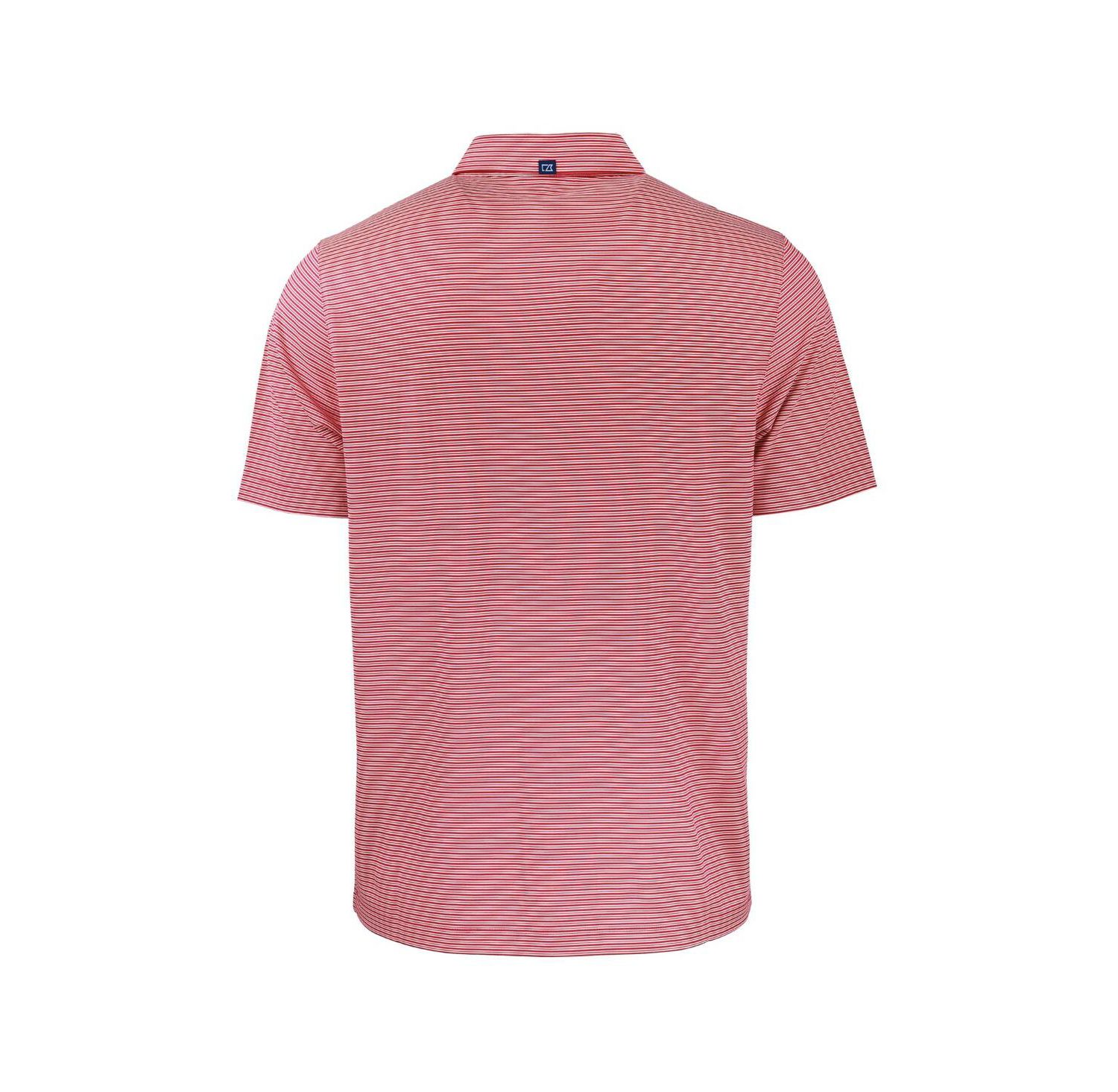 Men's Red/White Cleveland Guardians Forge Eco Double Stripe Stretch Polo