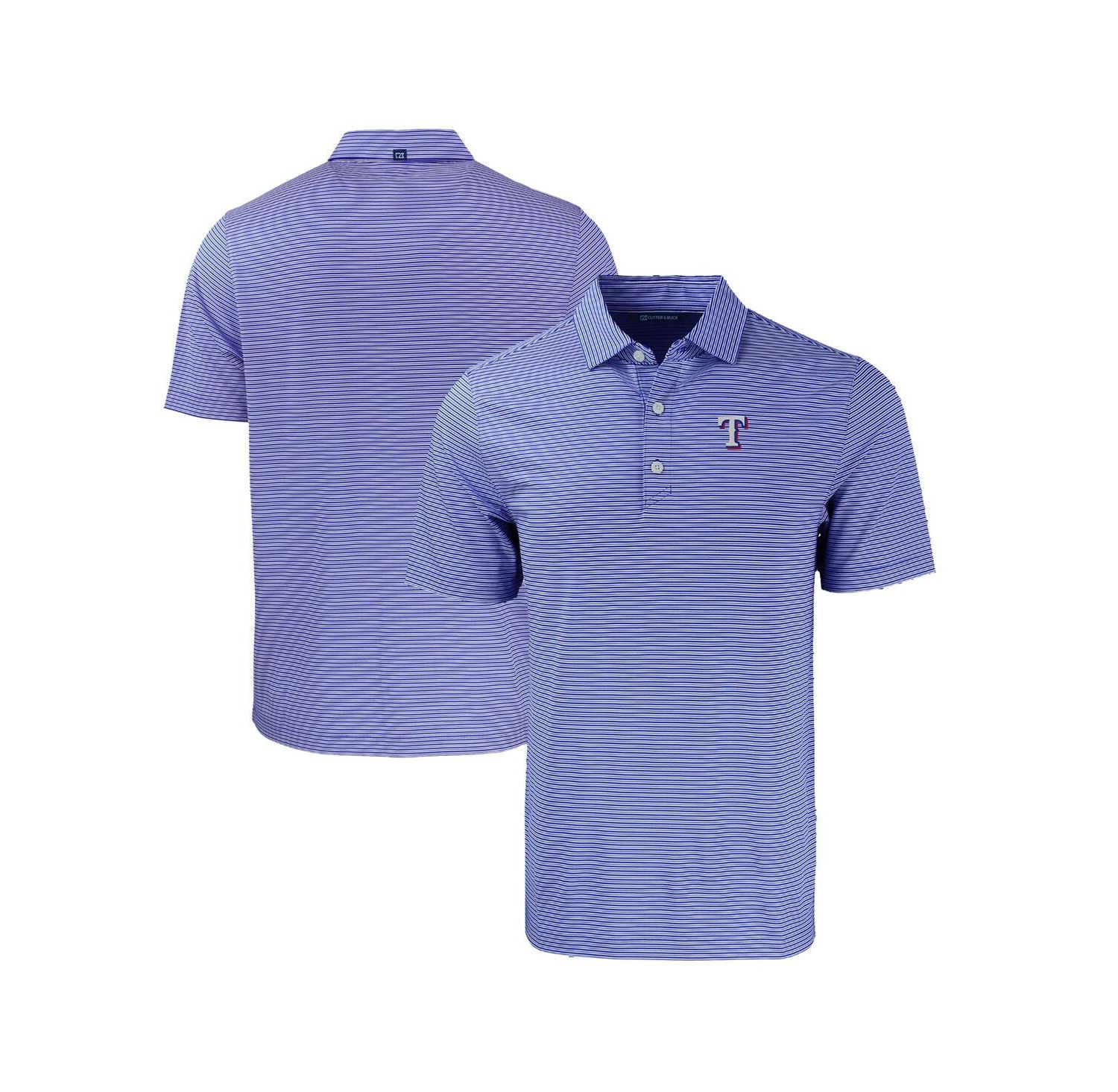 Men's Royal Texas Rangers Forge Eco Double Stripe Stretch Polo