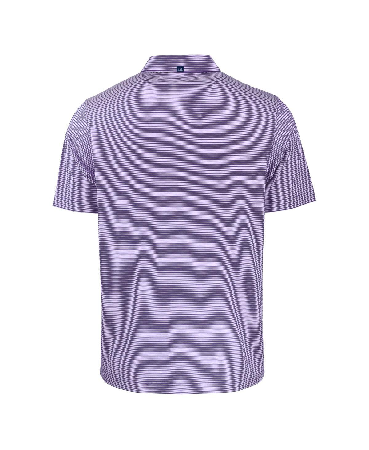 Cutter & Buck Men's Clemson Tigers Forge Eco Double Stripe Stretch Polo In Purple
