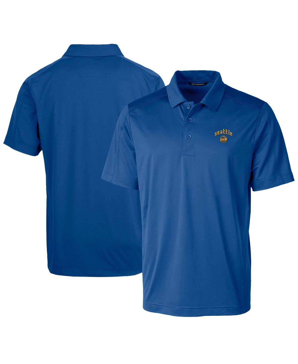 Cutter & Buck Men's Blue Seattle Mariners City Connect Prospect Textured Stretch Polo In Blue