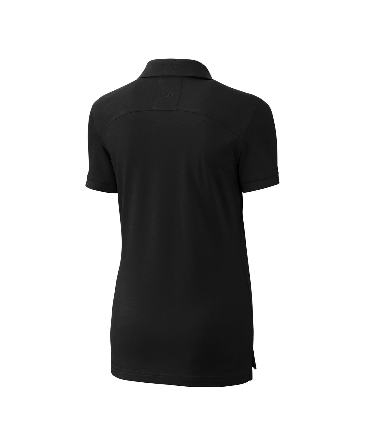 CUTTER & BUCK WOMEN'S BLACK SOUTH CAROLINA GAMECOCKS VAULT DRYTEC ADVANTAGE TRI-BLEND PIQUE WOMEN'S POLO 