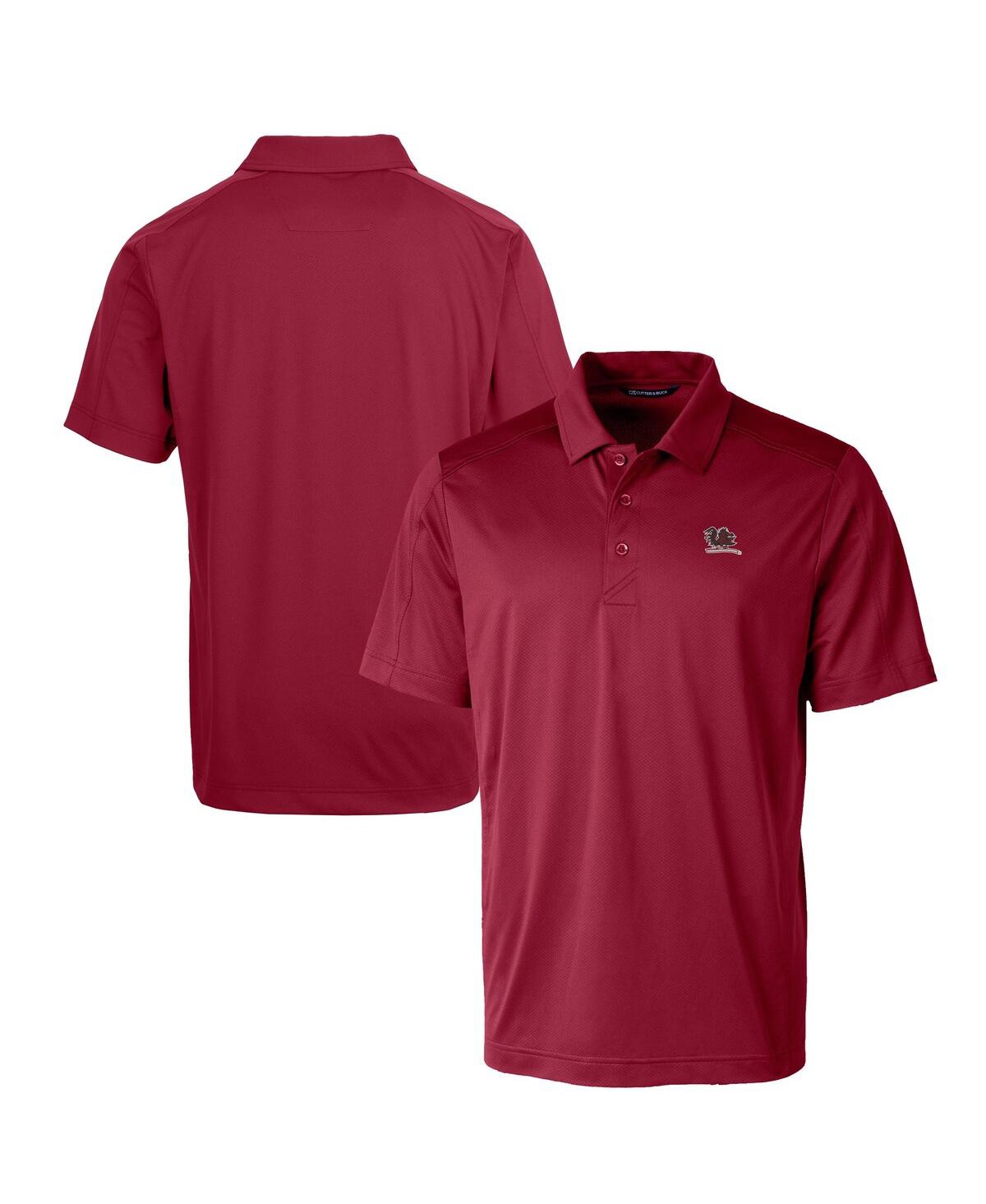 Cutter & Buck Men's Maroon South Carolina Gamecocks Vault Prospect Textured Stretch Polo In Maroon