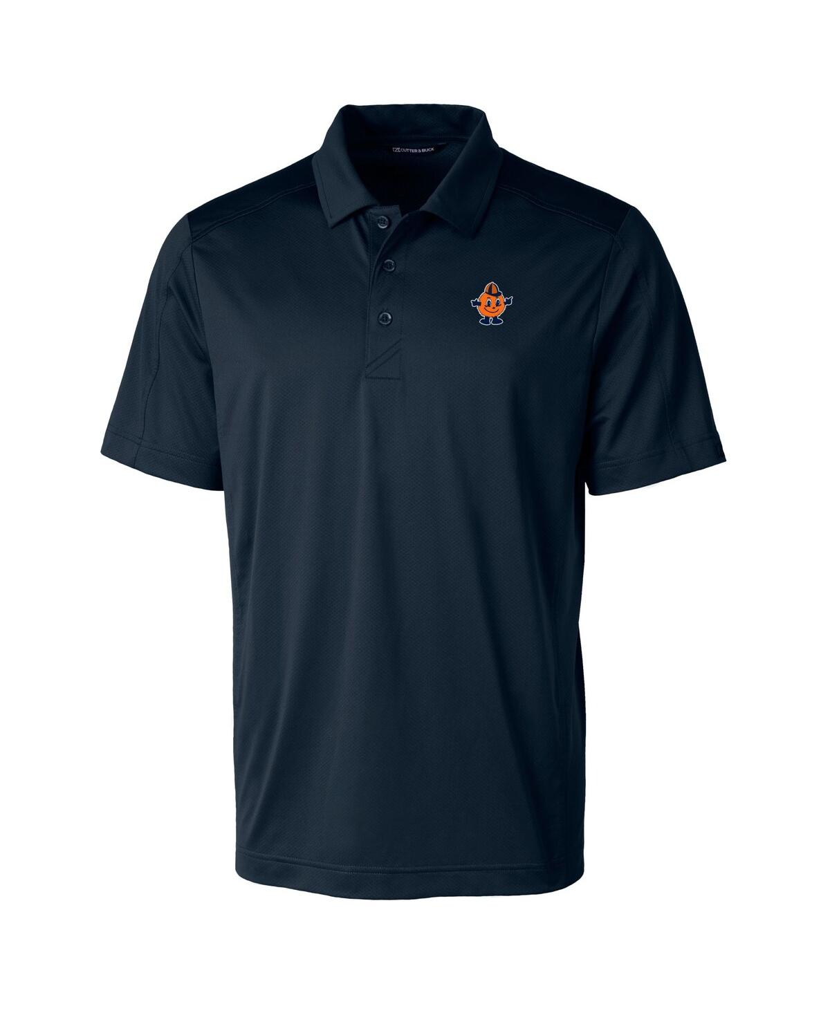 Cutter & Buck Men's Navy Syracuse Orange Vault Prospect Textured Stretch Polo In Navy