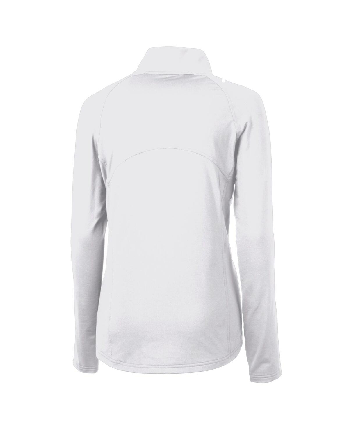 CUTTER & BUCK WOMEN'S TENNESSEE VOLUNTEERS VAULT DRYTEC ADAPT ECO KNIT STRETCH RAGLAN HALF-ZIP TOP 