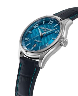 Men's Swiss Automatic Runabout Blue Leather Strap Watch 42mm