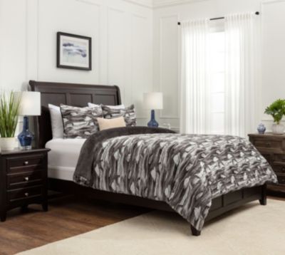 Premium Faux Fur Duvet Cover Set - Faux Fur & Minky Blanket Duvet Cover (104” x 90”) & 2 Pillow Shams (20” x 36”) - 3-Piece Set, Leopard, King