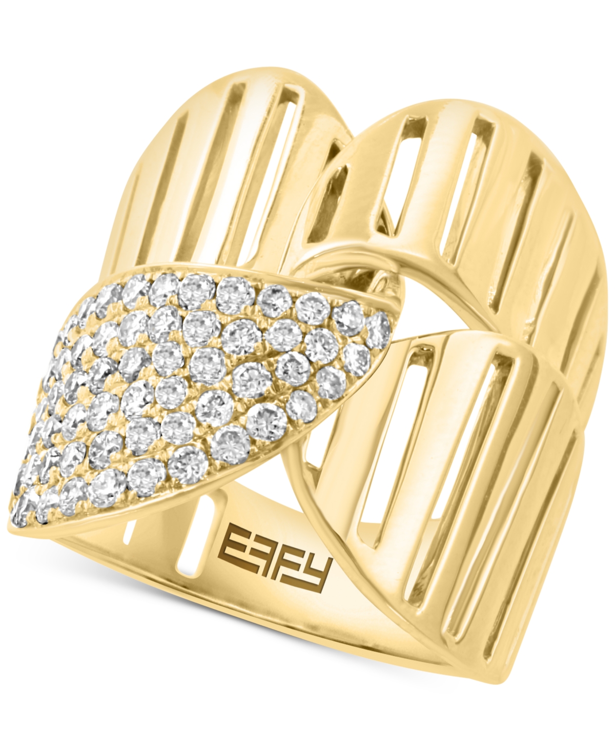 Effy Collection Effy Diamond Pave Openwork Statement Ring (5/8 Ct. T.w.) In 14k Gold In Yellow Gold