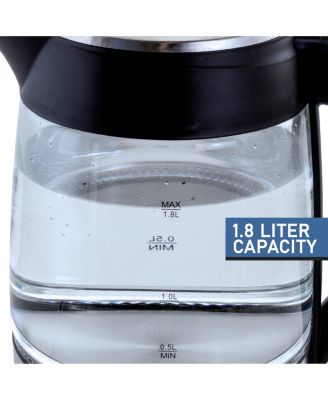 1.8 Quart Glass Body and Stainless Steel Electric Tea Kettle