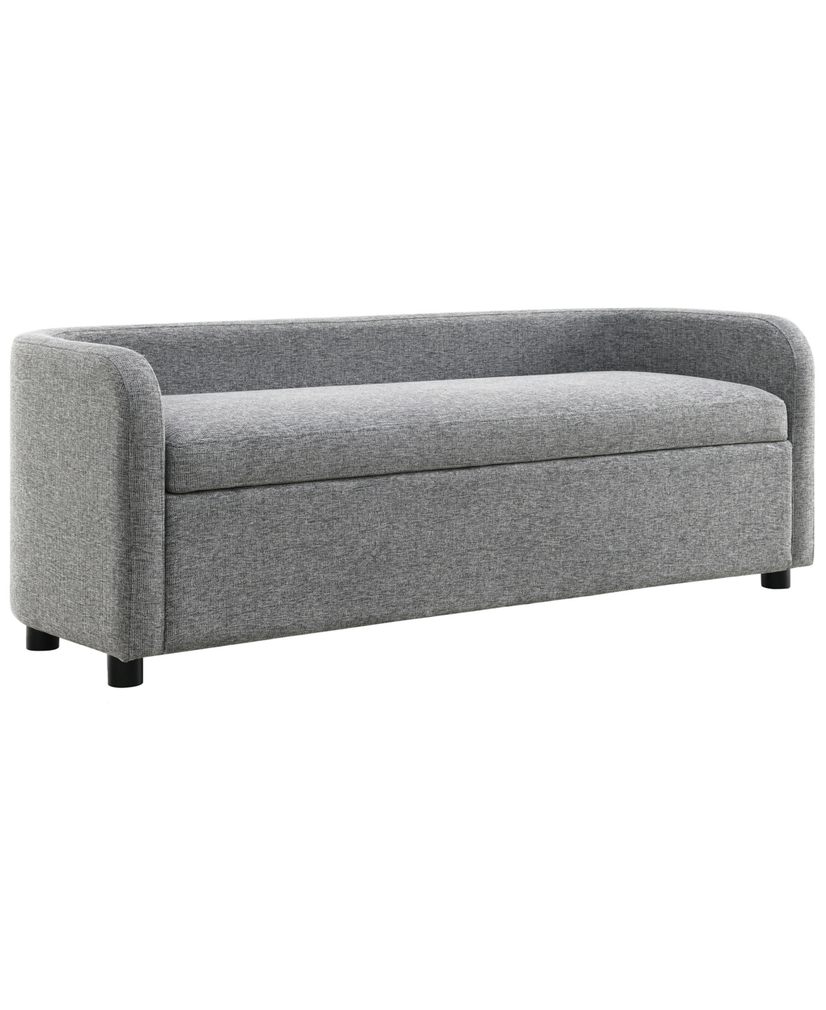 Abbyson Living 23.3" Wood Hadley Storage Settee In Gray