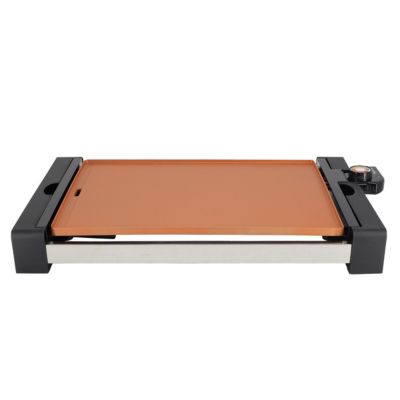 21.63 Inch Copper Electric Grill with Non-Stick Coating