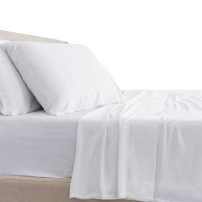 Classic 100% Bamboo Viscose Sheets - 5-Piece Split King Sheet Set - 18 in Extra Deep Pockets - OEKO-TEX Standard 100 - White