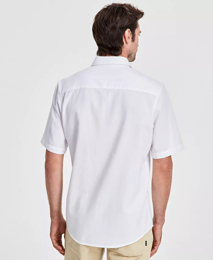 Men's Short-Sleeve Solid Textured Shirt - thumbnail 5
