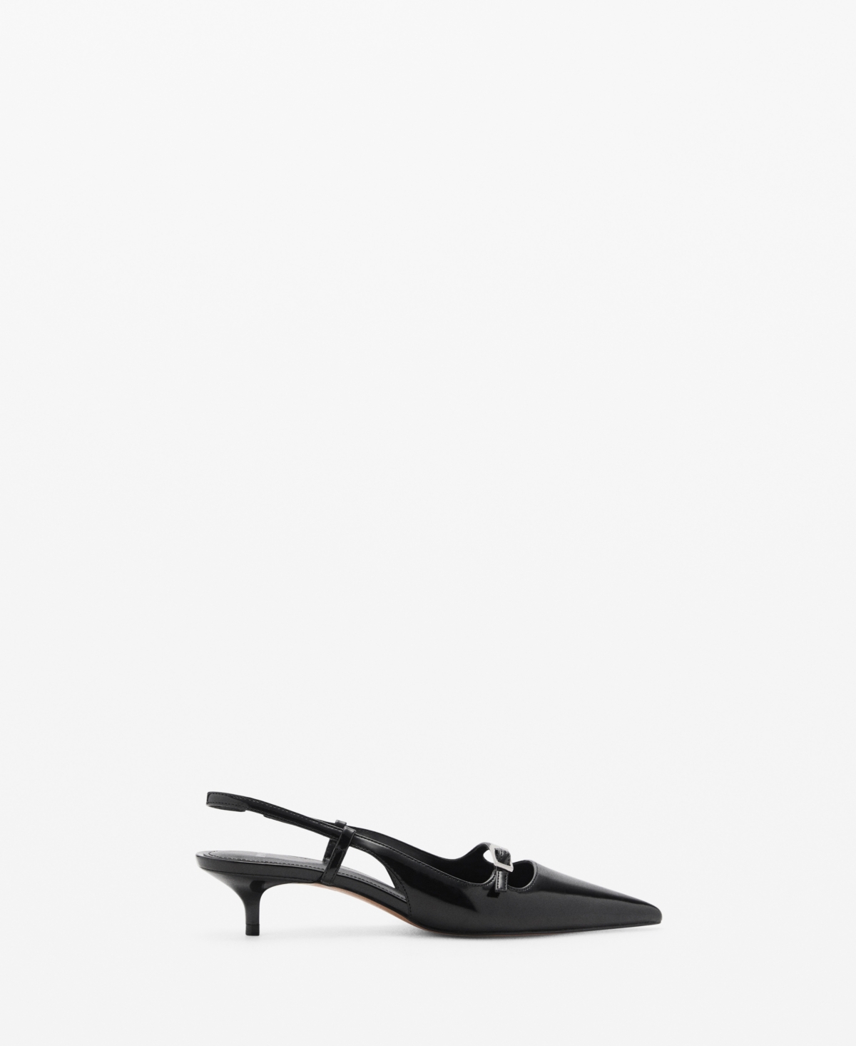 Mango Women's Buckle Detail Slingback Heeled Shoes