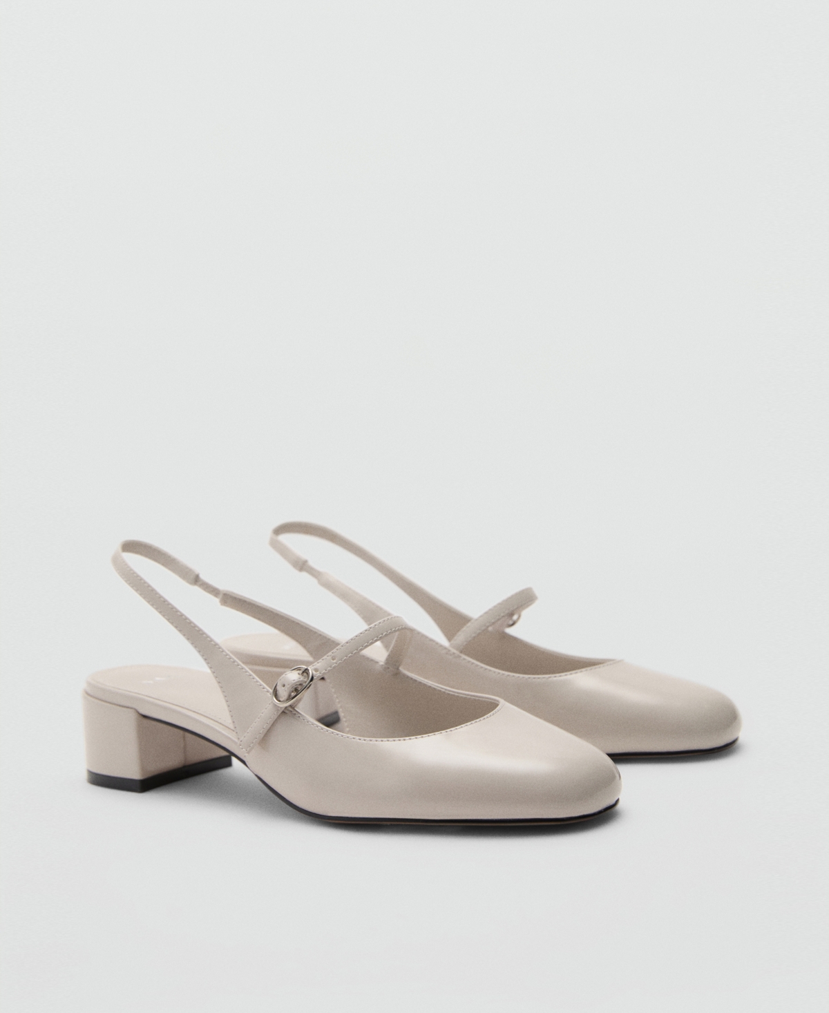 Chaussures Talon Boucle In Gris Glace