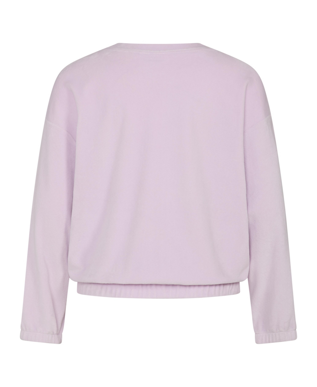 adidas Big Girls Long Sleeve Rib Velour Crewneck Pullover Sweatshirt