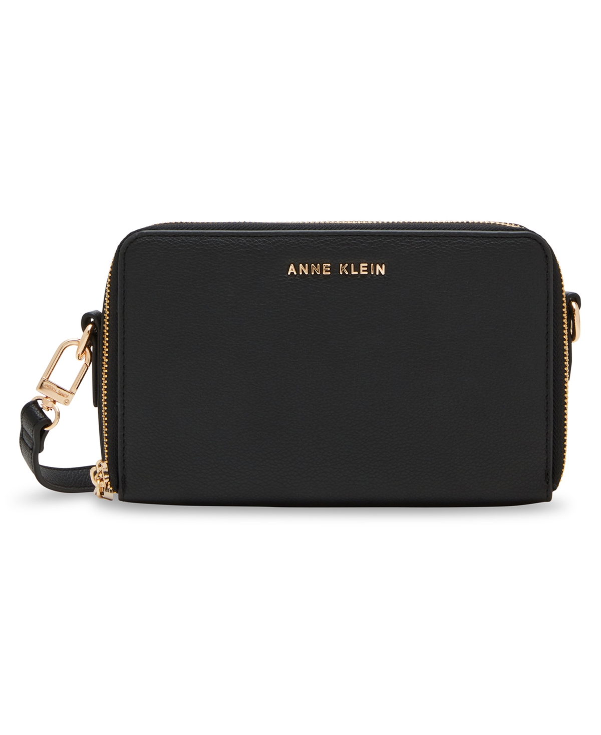 Anne Klein 3 Piece Gift Set With Double Zip Camera Crossbody In Black