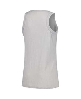 Women's Gray Miami Marlins Gauze High Neck Tank Top