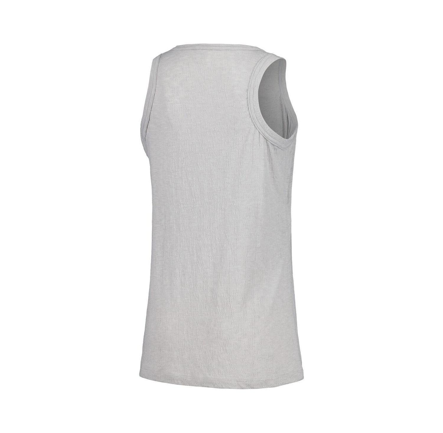Women's Gray Miami Marlins Gauze High Neck Tank Top