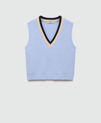 Women's Contrast V-Neck Vest