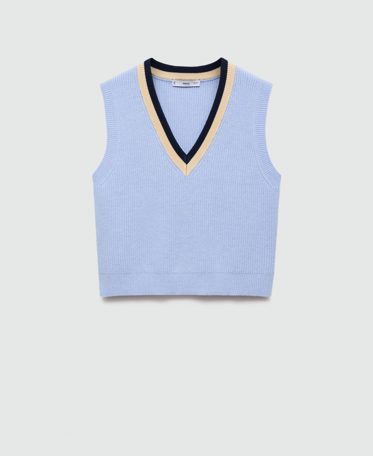 Mango Women's Contrast V-Neck Vest