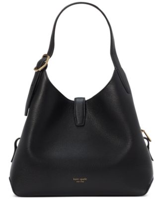 Deco Medium Pebbled Leather Crossbody Tote Bag