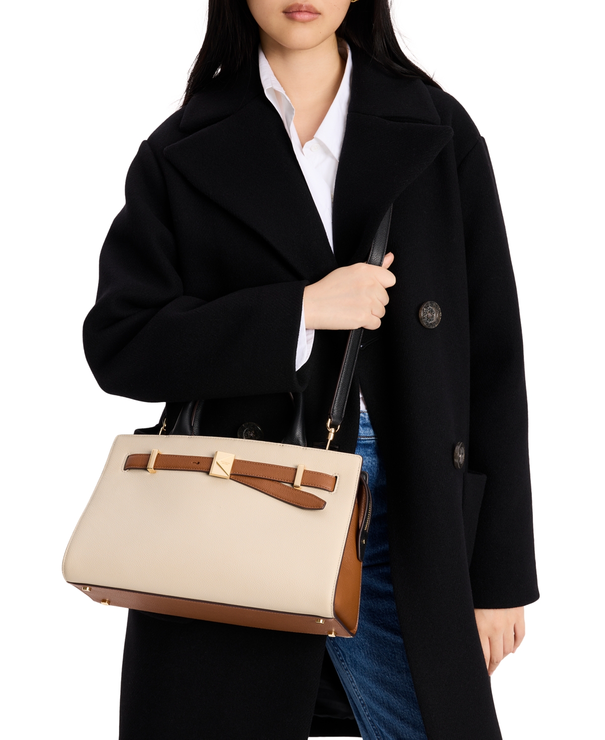 kate spade new york Deco Colorblocked Leather Satchel