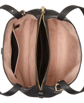 Deco Large Pebbled Leather Tote Bag