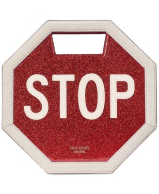 kate spade new york - Cars Stop Sign Glitter Patent Leather Crossbody Bag