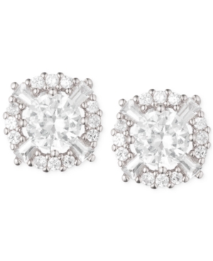 image of Anne Klein Elevated Crystal Round Stud Earrings