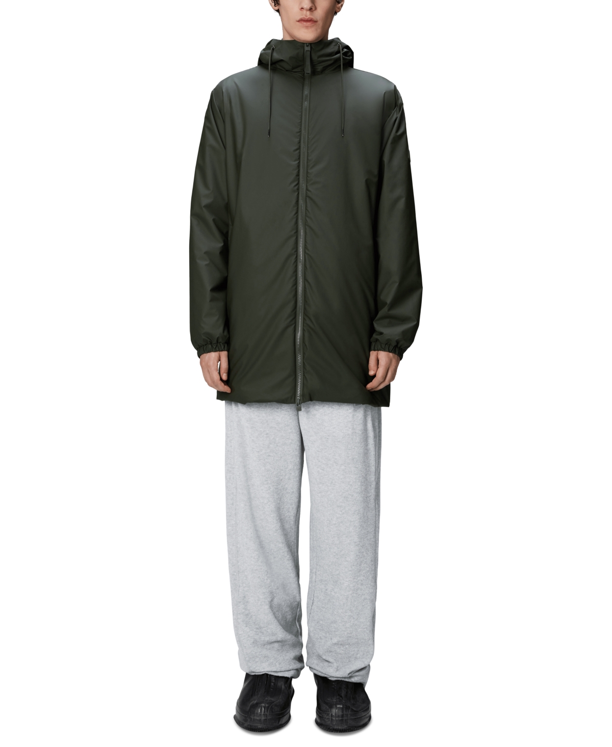Rains Men's Lohja Long-Line Insulated Hooded Jacket