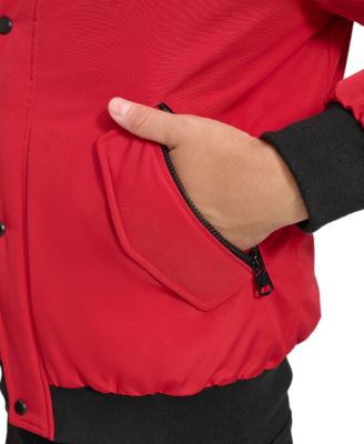 Men's Arctic Faille Parka Bomber with Sherpa lined Hood