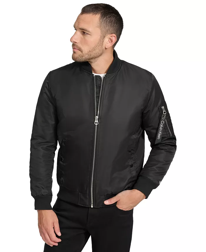Men's Classic MA-1 Nylon Bomber Jacket - thumbnail 6
