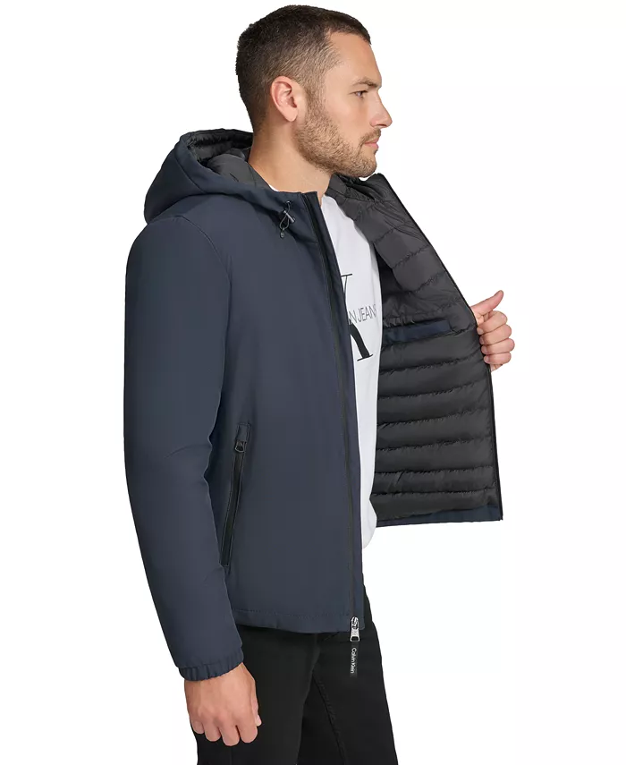 Men's Infinite Stretch Water-Resistant Hooded Jacket - thumbnail 4