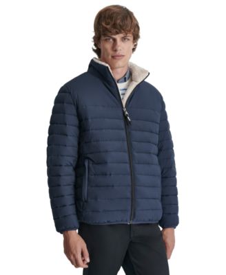 DKNY - Men's Quilted Fleece-Lined Full-Zip Puffer Jacket