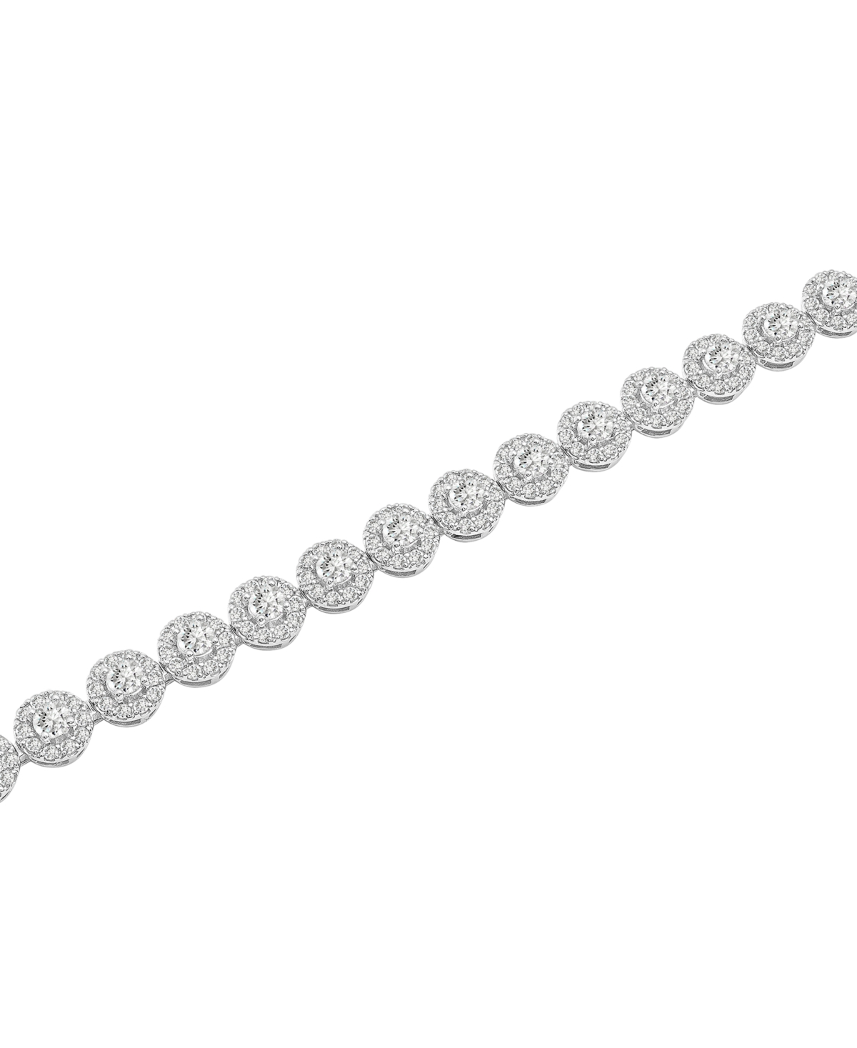 Wrapped In Love Diamond Halo Tennis Bracelet (5 Ct. T.w.) In 14k White Gold, Created For Macy's In White Gold
