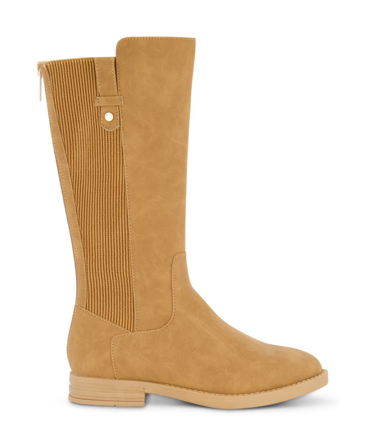 Kenneth Cole New York Little And Big Girls Kelly Stretch Riding Boots In Brown