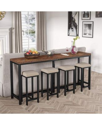 70.9 inch Extra Long Sofa Table, Narrow Console Table Behind Couch, Rustic Entryway Table Industrial Skinny Hallway Table for Living Room