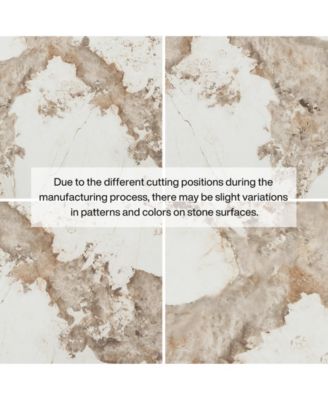 78.7-Inch Sintered Stone Dining Table with Snowy White Pandora Top, Luxury Kitchen & Dining Room Table