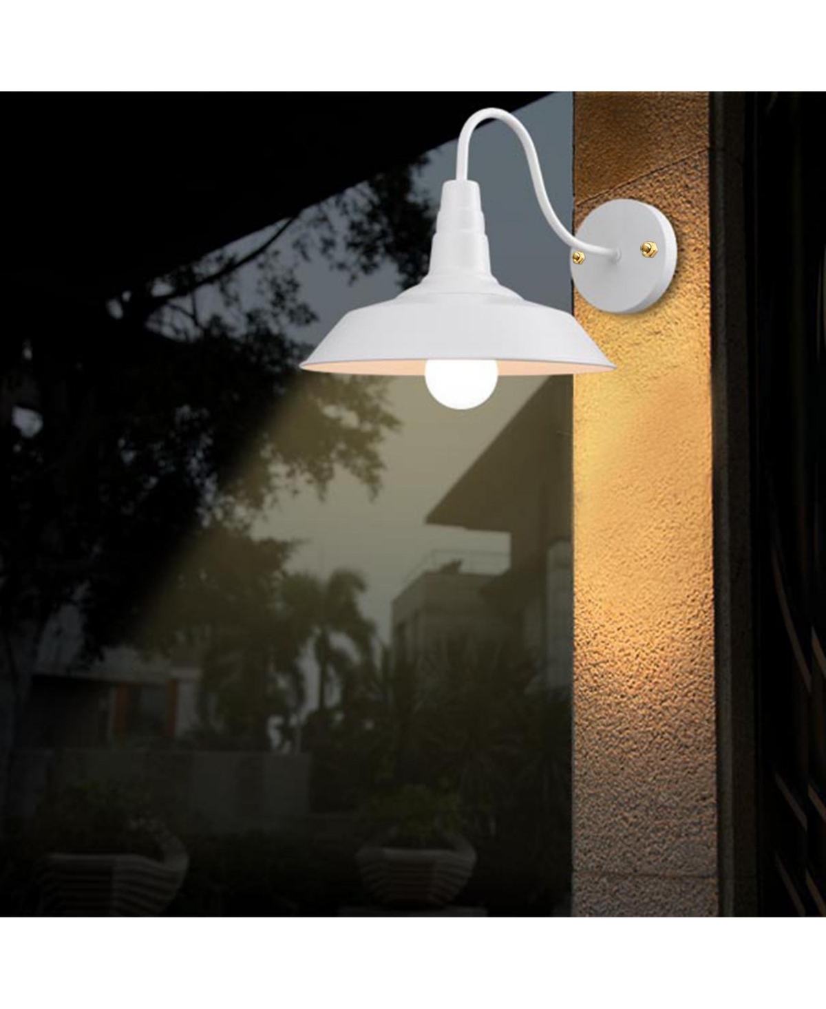 Yescom Retro Industrial Barn Style Light Wall Sconce Wall-mounted Metal Gooseneck 14